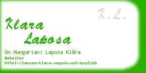 klara laposa business card